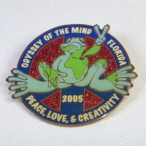 2005 Florida‎ Peace Frog Odyssey Of The Mind OotM OM Lapel Trading Pin